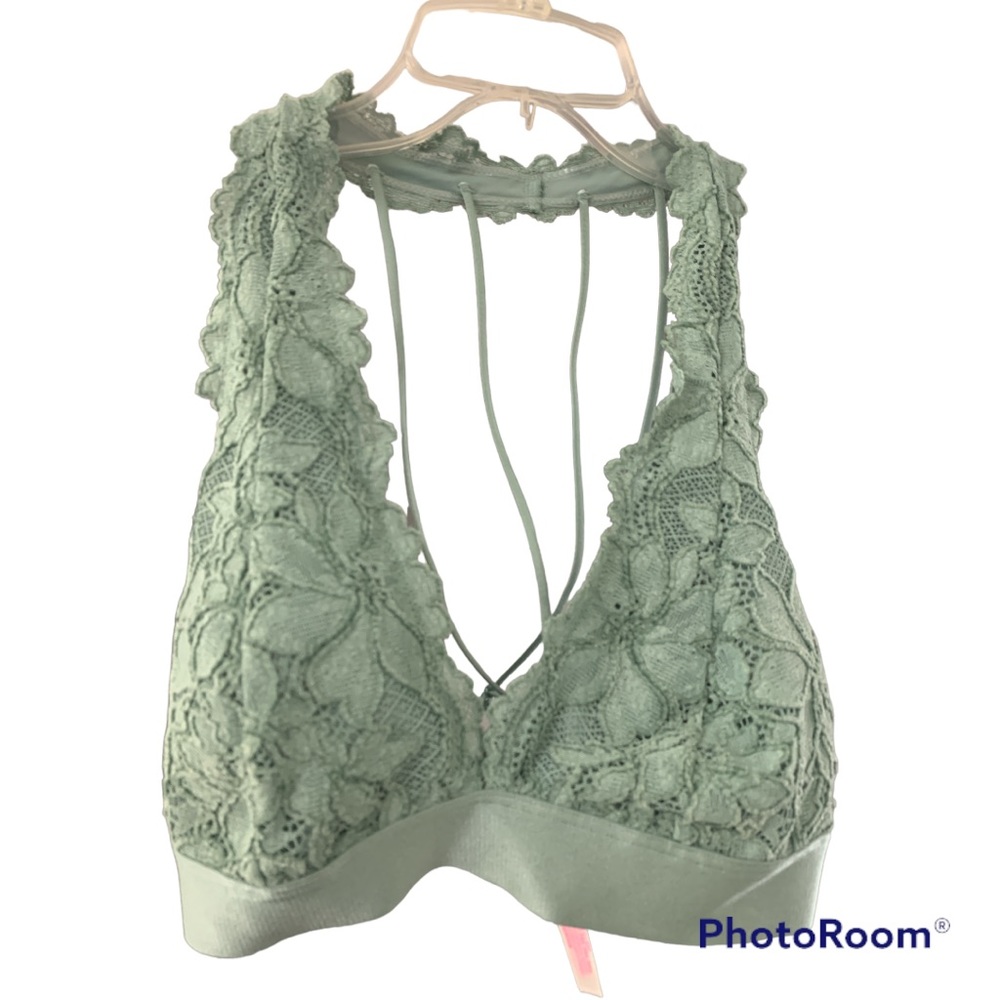 NWOT VS Pink mint green bralette Sz L